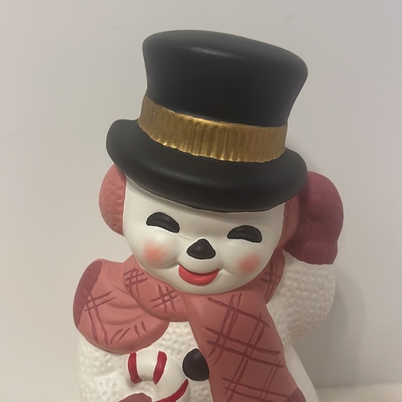 Vintage Hand painted Ceramic Snowman - Picture 2 of 9